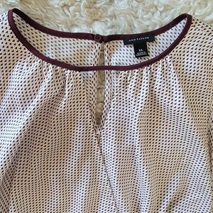 Ann Taylor Women's Cream and Brown Top